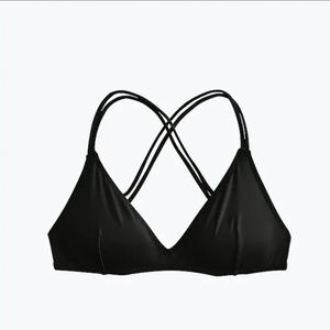 NWT J.Crew Black Strappy Bikini Top